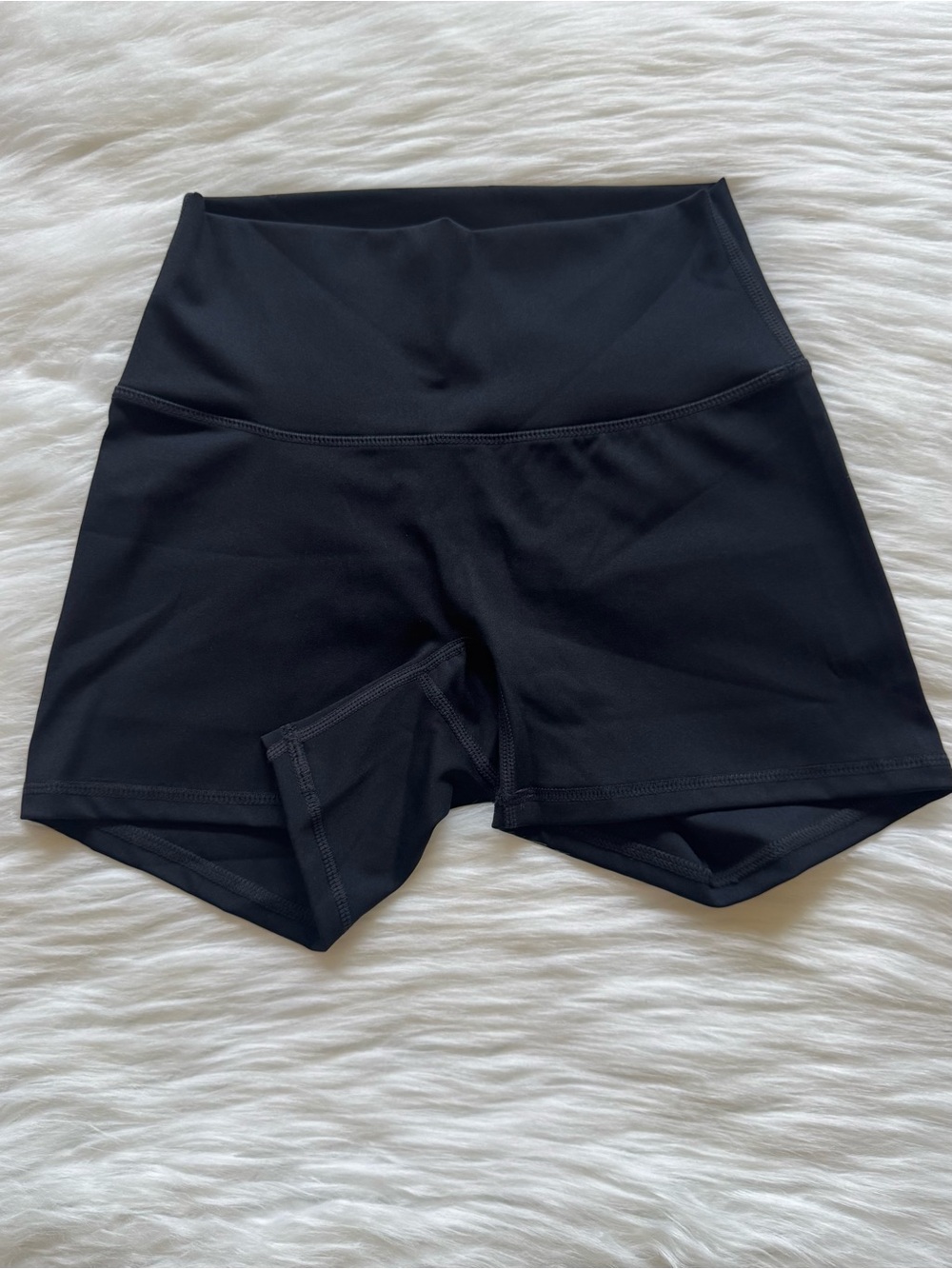 High-Rise Black Women’s Active Shorts